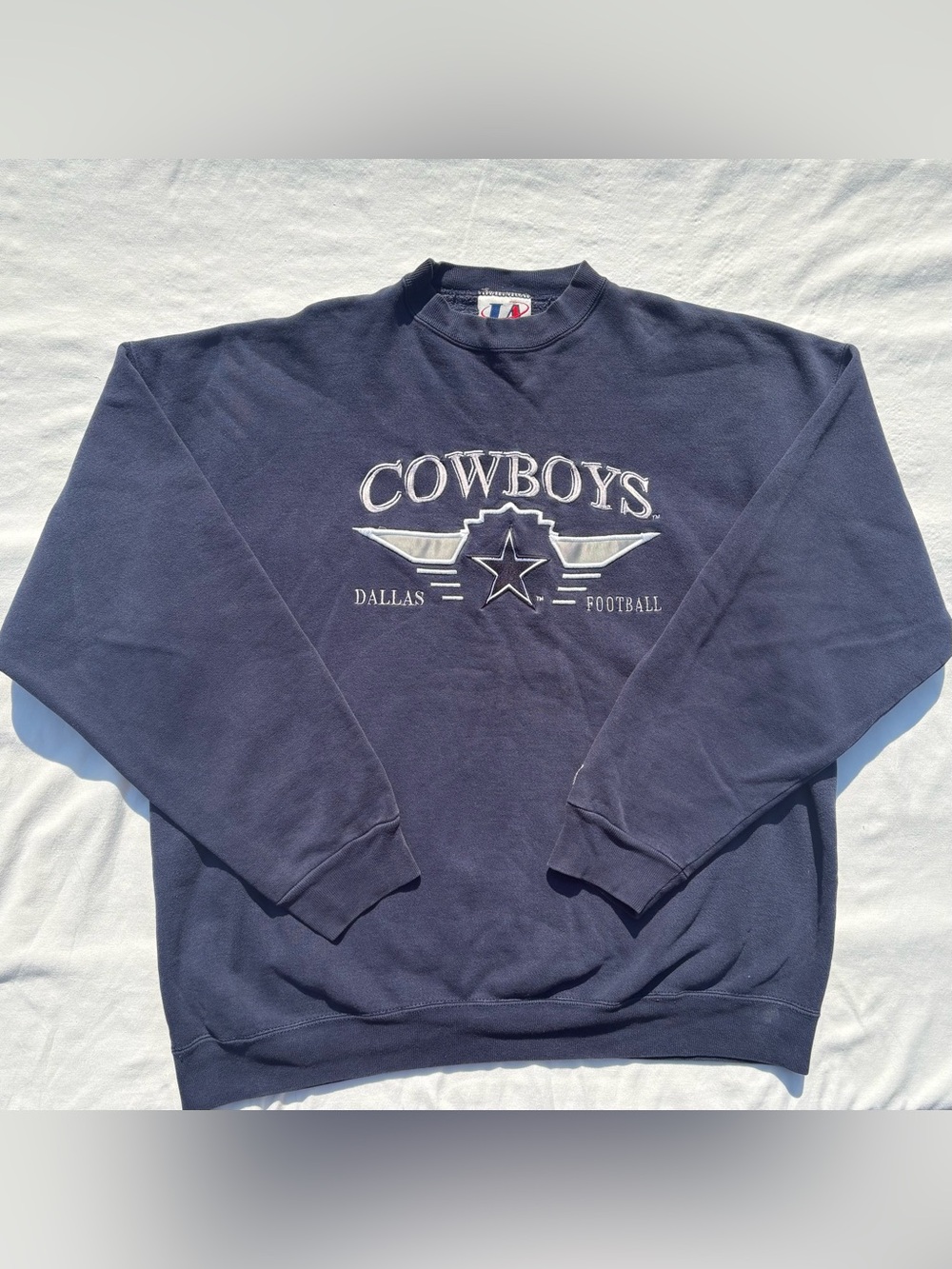 Vintage 90’s Dallas Cowboys Logo Athletic Crewneck Sweatshirt Navy Blue size XL